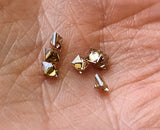 Melee Champagne Brown 2mm Princess Cut Faceted Diamond For Jewelry (1Pc To 2Pc)