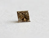 3mm Cognac Princess Cut Diamond 0.16Cts Faceted Brilliant Cut Diamond for Ring