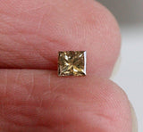 3mm Cognac Princess Cut Diamond 0.16Cts Faceted Brilliant Cut Diamond for Ring