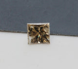 3mm Cognac Princess Cut Diamond 0.16Cts Faceted Brilliant Cut Diamond for Ring