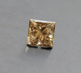 3mm Cognac Princess Cut Diamond 0.16Cts Faceted Brilliant Cut Diamond for Ring