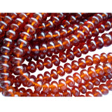 4-6mm Hessonite Rondelle, Garnet Plain Rondelle Beads For Jewelry (4IN To 8IN)