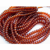 4-6mm Hessonite Rondelle, Garnet Plain Rondelle Beads For Jewelry (4IN To 8IN)