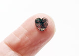 Salt And Pepper Diamond Heart Loose Diamond Cabochon Diamond Charm 6mm-PDD600