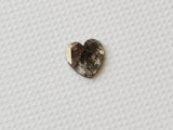 Salt And Pepper Diamond Heart Loose Diamond Cabochon Diamond Charm 6mm-PDD600