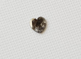 Salt And Pepper Diamond Heart Loose Diamond Cabochon Diamond Charm 6mm-PDD600