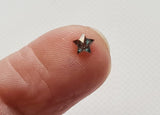 Star Flat Back Faceted Star Diamond Charm, Star Diamond for Pendant-PDD606
