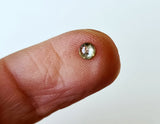 Green Round Polished Diamond Cabochon, Natural Green Plain 1 Pc 3.6mm-PDD591