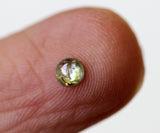 Green Round Polished Diamond Cabochon, Natural Green Plain 1 Pc 3.6mm-PDD591