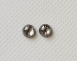 Salt And Pepper Round Polished Diamond Cabochon, Matched Pair 2 Pcs 3.7mm-PDD589