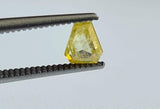 Natural Yellow Shield Diamond For Ring, Loose Diamond Shield Pendant 4.8x4.3mm