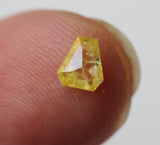 Natural Yellow Shield Diamond For Ring, Loose Diamond Shield Pendant 4.8x4.3mm