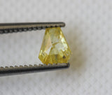 Natural Yellow Shield Diamond For Ring, Loose Diamond Shield Pendant 4.8x4.3mm