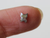 Rare Salt And Pepper Butterfly Cut Polished Loose Diamond Slice, 5x3.8mm-PDD618