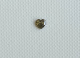 Salt And Pepper Diamond Heart Loose Diamond Flat Cabochon Charm, 3.9x3mm-PDD621