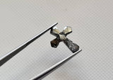 Salt And Pepper Diamond Cross Polished Diamond Loose Fancy 14.8x10.8mm-PDD598