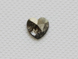 Salt And Pepper Diamond Heart Loose Diamond Cabochon Diamond Charm 6mm-PDD600