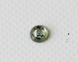 Green Round Polished Diamond Cabochon, Natural Green Plain 1 Pc 3.6mm-PDD591