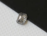 Salt And Pepper Diamond, 6.9x5.9mm 1.25 Cts Emerald Cut Diamond For Ring-PDD622