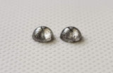 Salt And Pepper Round Polished Diamond Cabochon, Matched Pair 2 Pcs 3.7mm-PDD589