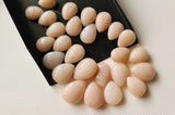 Pink Opal Plain Pear Beads, 9x12mm-12x14mm Opal Pear Briolettes 13 Pcs-PDG352