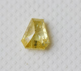 Natural Yellow Shield Diamond For Ring, Loose Diamond Shield Pendant 4.8x4.3mm