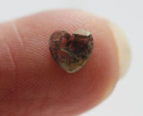 Salt And Pepper Diamond, Heart Diamond Loose Flat Back Diamond Cabochon 8.5mm