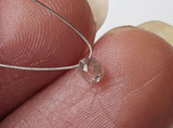 3x2mm White Diamond Briolette Bead, 0.17 Cts Natural Diamond Faceted Tear Drop