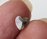 Salt And Pepper Diamond, Heart Diamond Loose Flat Back Diamond Cabochon 8.5mm