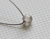 3x2mm White Diamond Briolette Bead, 0.17 Cts Natural Diamond Faceted Tear Drop