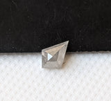 White Grey Diamond Kite Cut 5.7x3.9mm Shield Shape Flat Back Diamond Cabochon