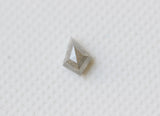 White Grey Diamond Kite Cut 5.7x3.9mm Shield Shape Flat Back Diamond Cabochon