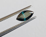 Clear Blue Diamond Marquise Cut, 6.9x3.3mm Sparkling Blue Facet Marquise Diamond