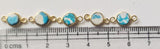 Howlite Charm Connector Round 925 Silver with Gold Polish 15.5mm (5Pc-10Pcs)