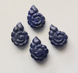 Lapis Lazuli Shell Hand Carved Cabochons 20 mm Rare Blue Lapis (2pcs To 4 Pcs)