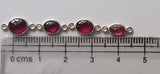 Garnet Oval Charm Plain Flat 925 Silver Bezel Connector 12-13mm (5Pcs-10Pcs)