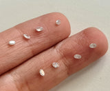 White 2x3mm Oval Shape Brilliant Cut Faceted Clear Diamond for Ring (1Pc To 2Pc)