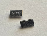 Salt And Pepper 4.5x2.4mm Baguette Faceted Clear Black Diamond For Ring 2 Pcs