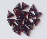 6mm Natural Garnet Plain Triangle Flat Back Cabochon for Ring (5Pc to 10Pcs)