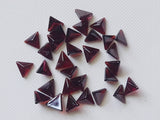 6mm Natural Garnet Plain Triangle Flat Back Cabochon for Ring (5Pc to 10Pcs)