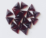 6mm Natural Garnet Plain Triangle Flat Back Cabochon for Ring (5Pc to 10Pcs)