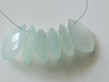 20mm Aqua Blue Chalcedony Fancy Shape Drilled For Earrings (2Pcs To 5Pcs)