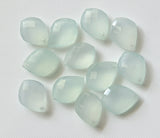 20mm Aqua Blue Chalcedony Fancy Shape Drilled For Earrings (2Pcs To 5Pcs)