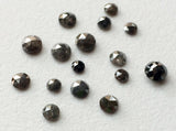 Dark Grey Rose Cut Natural Calibrated Diamond, Round Melee Diamond For Jewelry