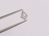 White Grey Diamond Kite Cut Diamond 5.8x4mm Flat Back Diamond Cabochon For Ring