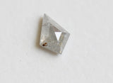 White Grey Diamond Kite Cut Diamond 5.8x4mm Flat Back Diamond Cabochon For Ring