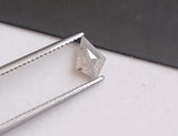 White Grey Diamond Kite Cut Diamond 5.8x4mm Flat Back Diamond Cabochon For Ring