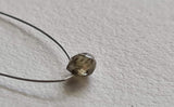 3.2x2.3mm Brown Diamond Drop Bead, 0.14 Cts Natural Faceted Tear Drop Briolette