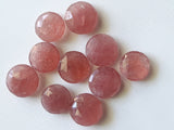 15mm Natural Strawberry Quartz Round Cabochons Loose for Jewelry (5Pcs To 10Pcs)