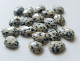 14-15mm Dalmatian Jasper Faceted Free Form Cabochon for Jewelry (5Pc To 10Pc)